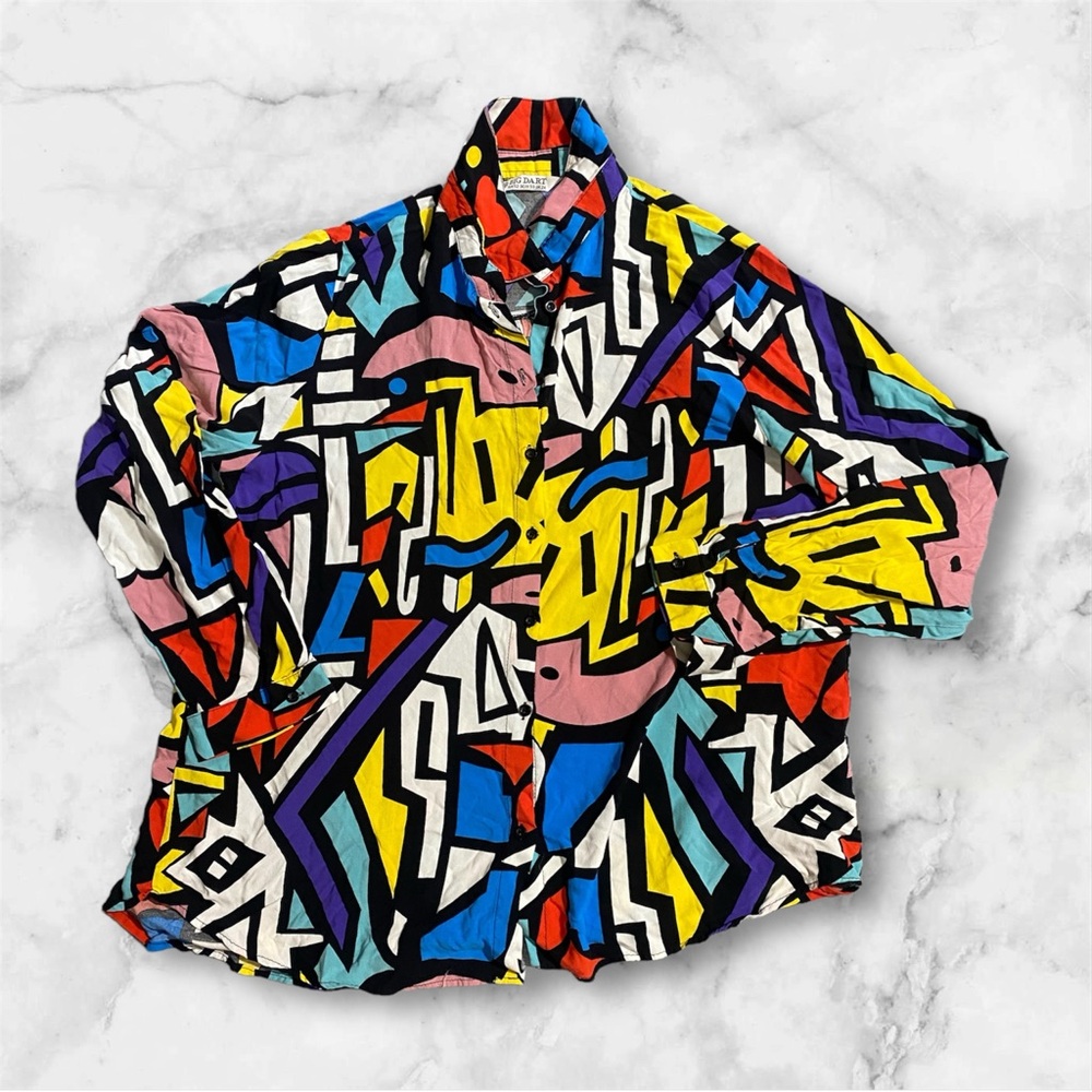 Big dart 90’s inspired print - Picture 1 of 5